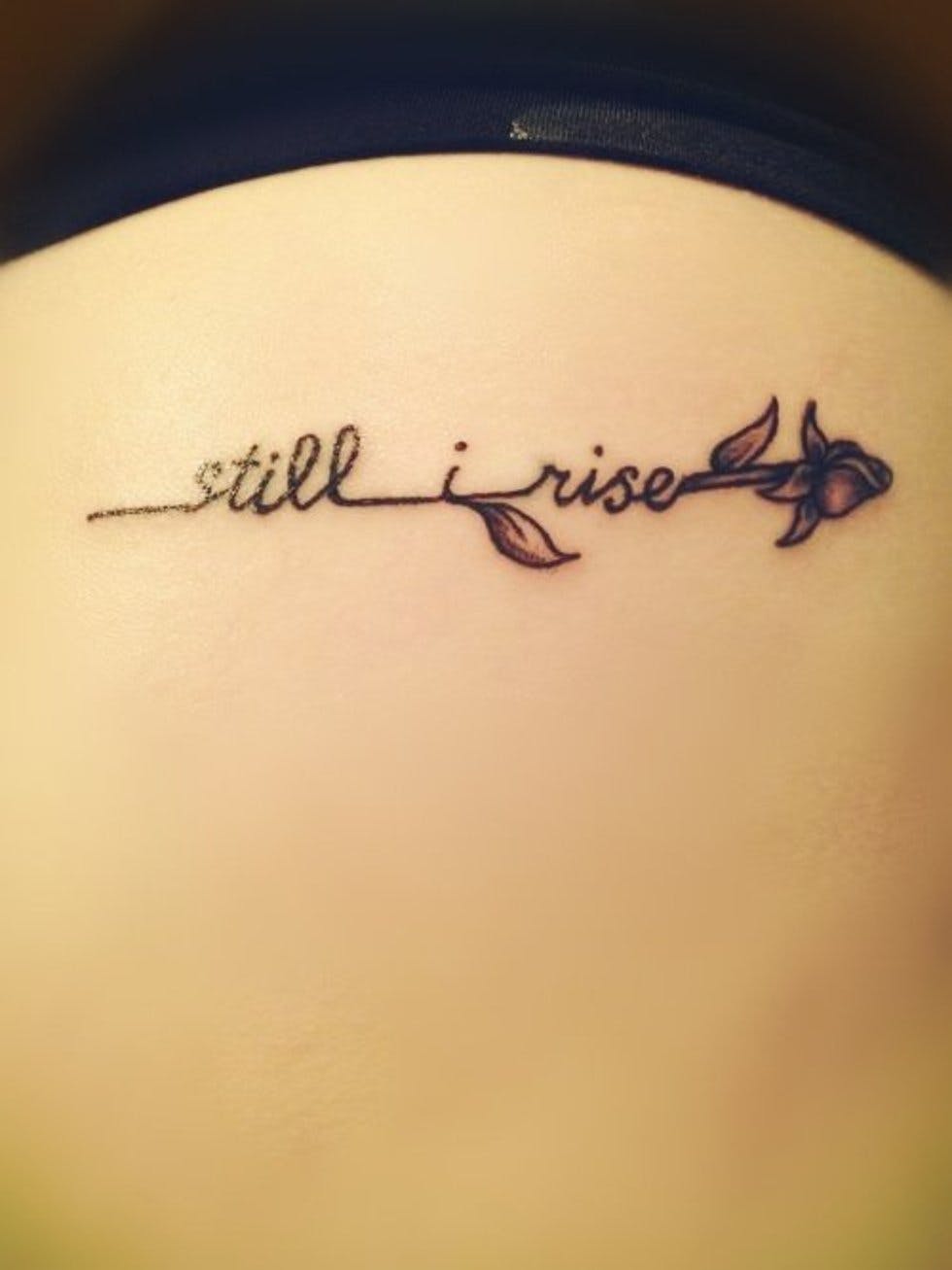 37 Discreet and Beautiful Feminist Inspired Tattoos Still I rise Maya Angelou tattoo