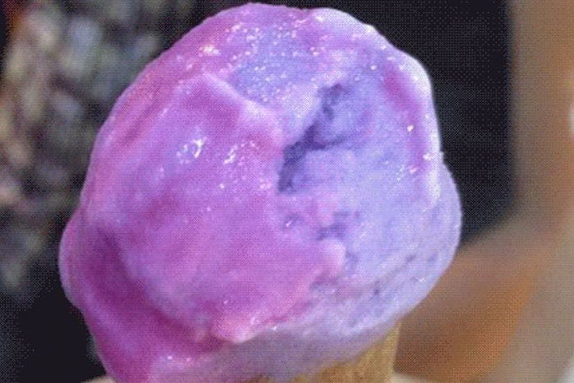 The ice cream that changes colour when it's licked Stylist