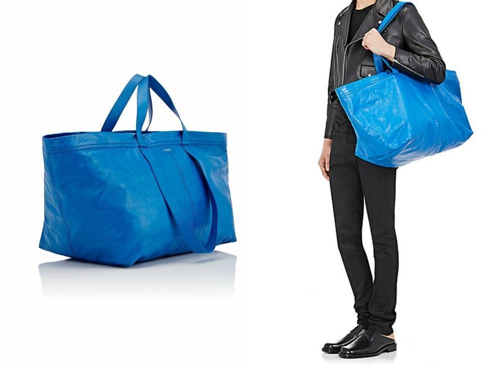 balenciaga blue tote bag ikea