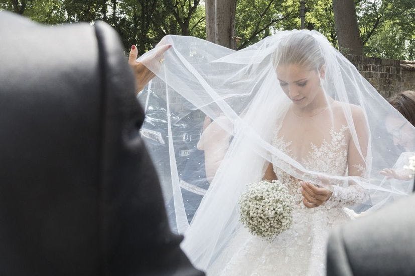 Swarovski Heiress Gets Wed In 46kg Of Glittering Crystals Stylist
