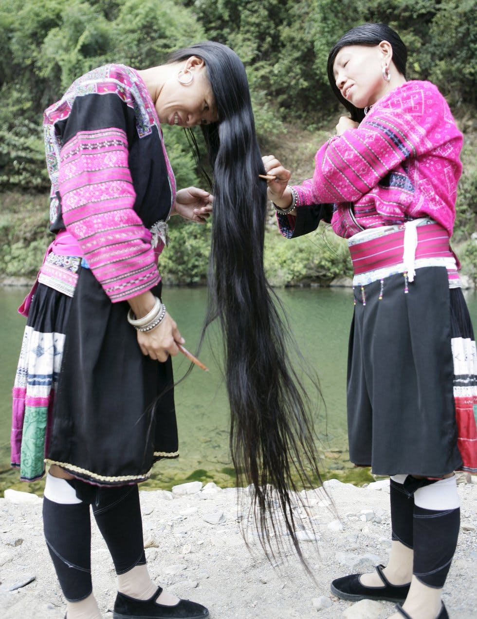 long hair yao women china