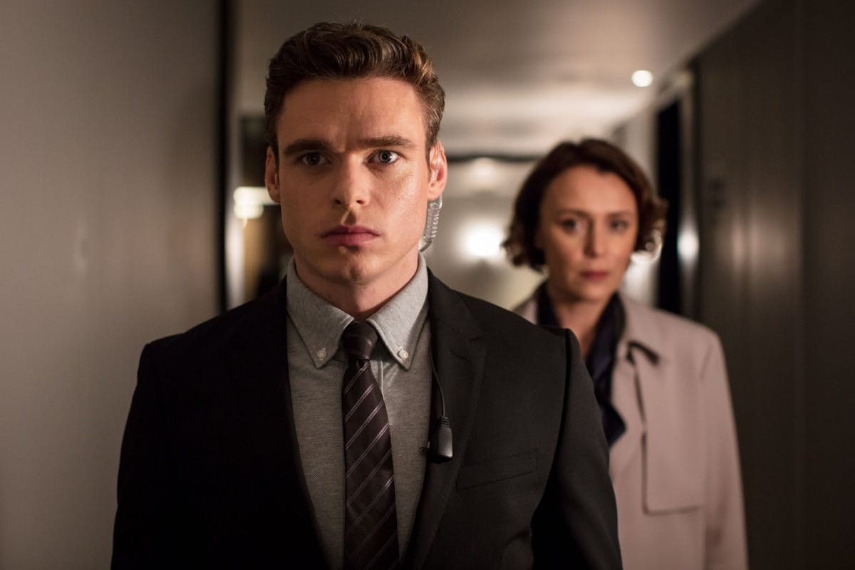 Richard Madden and Keely Hawes in Bodyguard