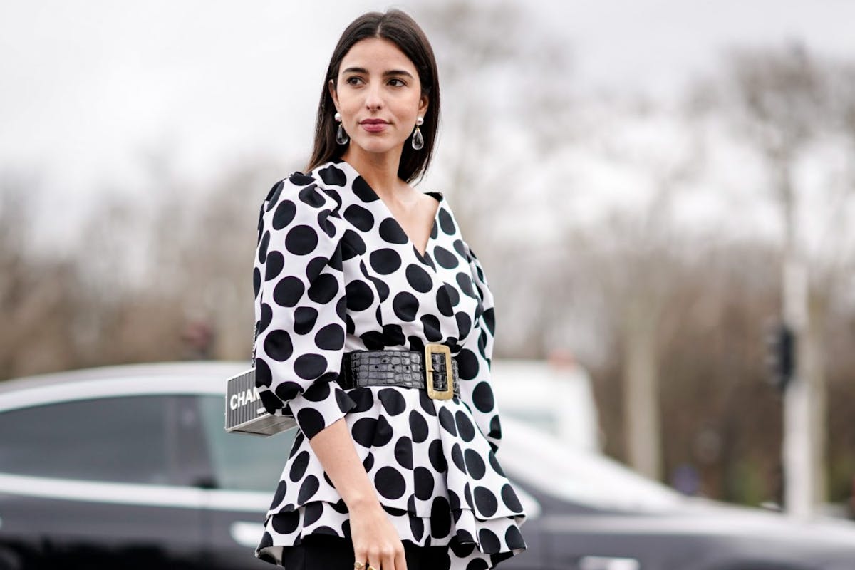 Polka dot street style